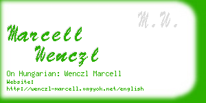 marcell wenczl business card